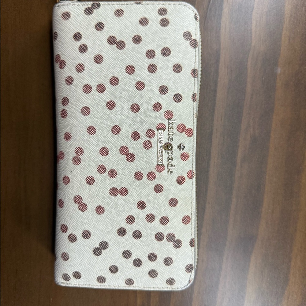 Kate Spade Cream Wallet with Dots